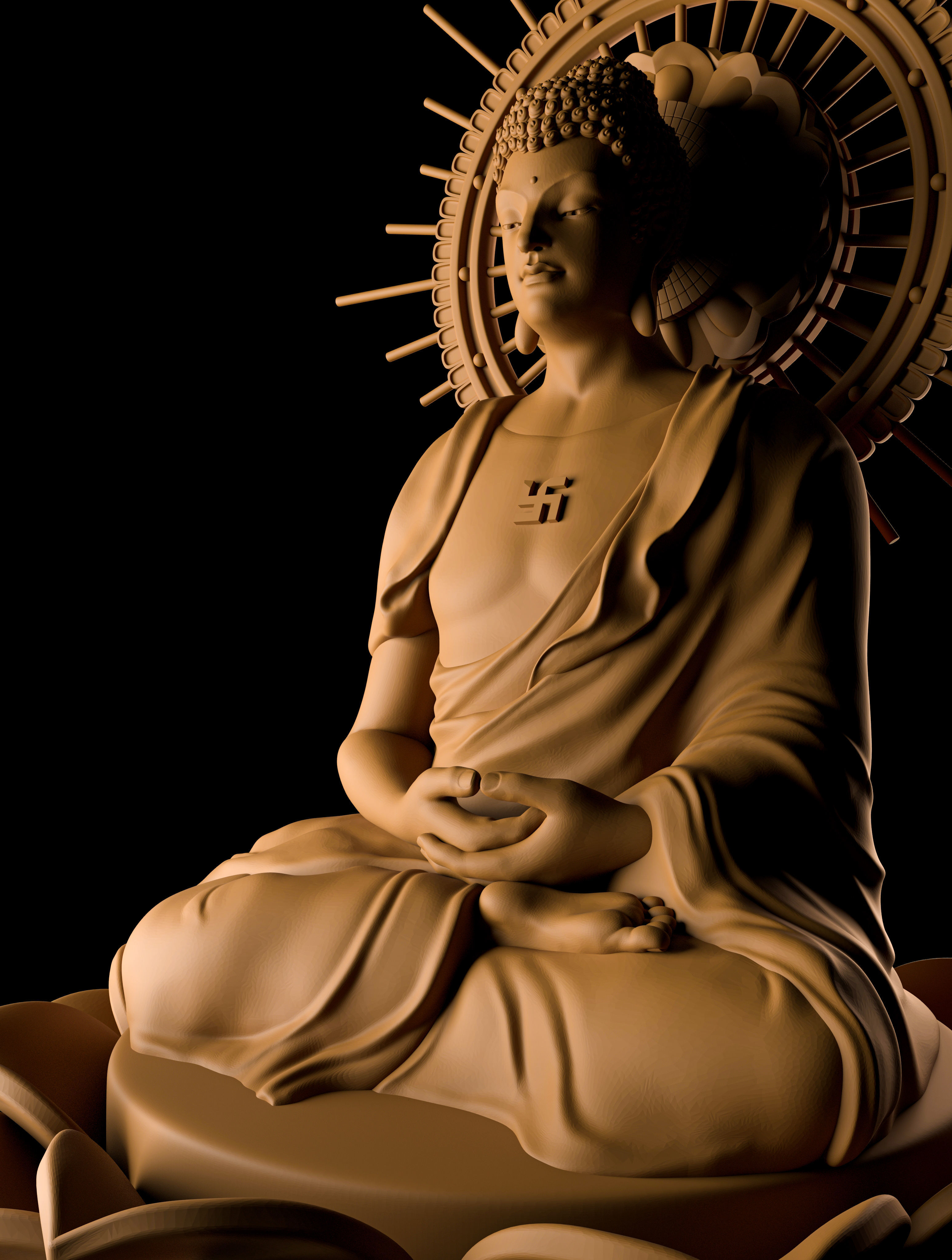 Amitabha Buddha - 3D printing 3D print model_2