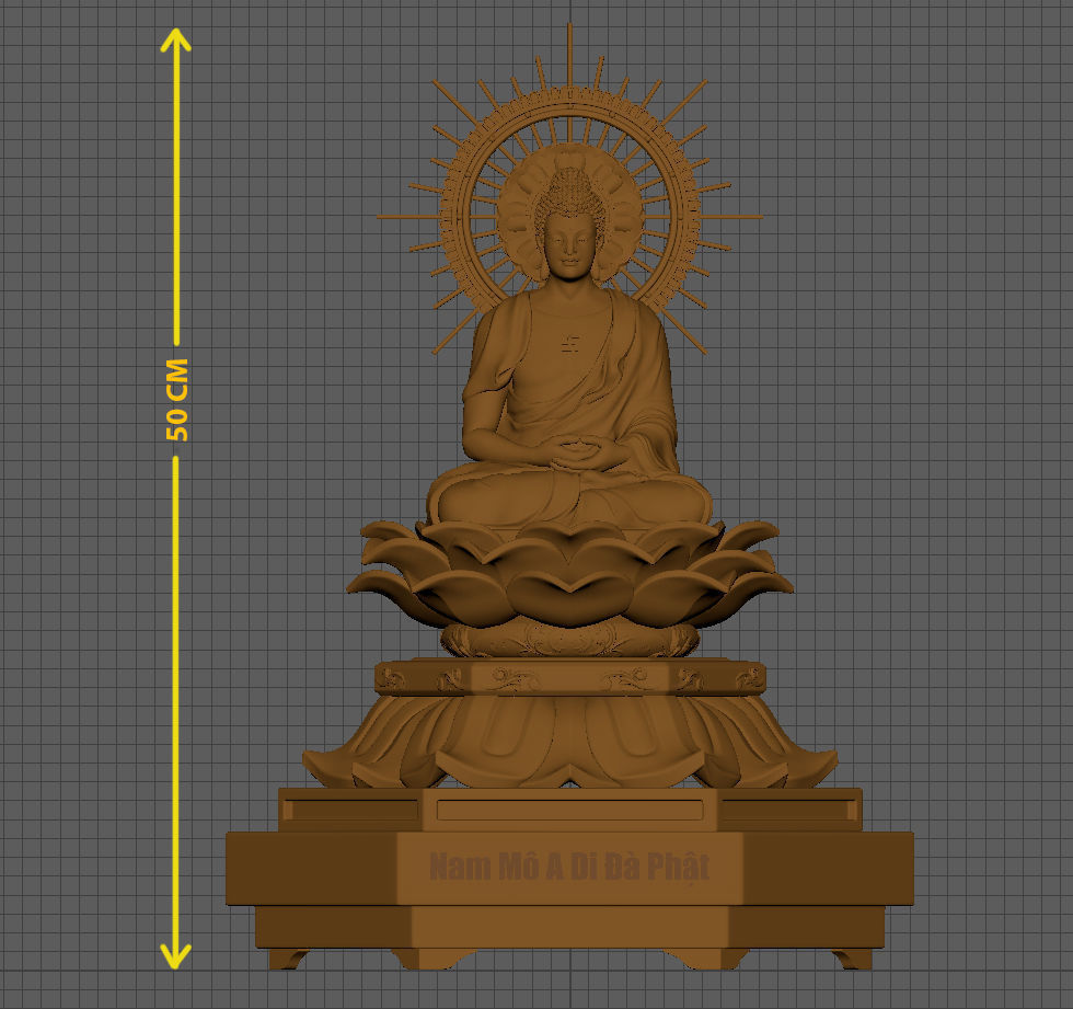 Amitabha Buddha - 3D printing 3D print model_6