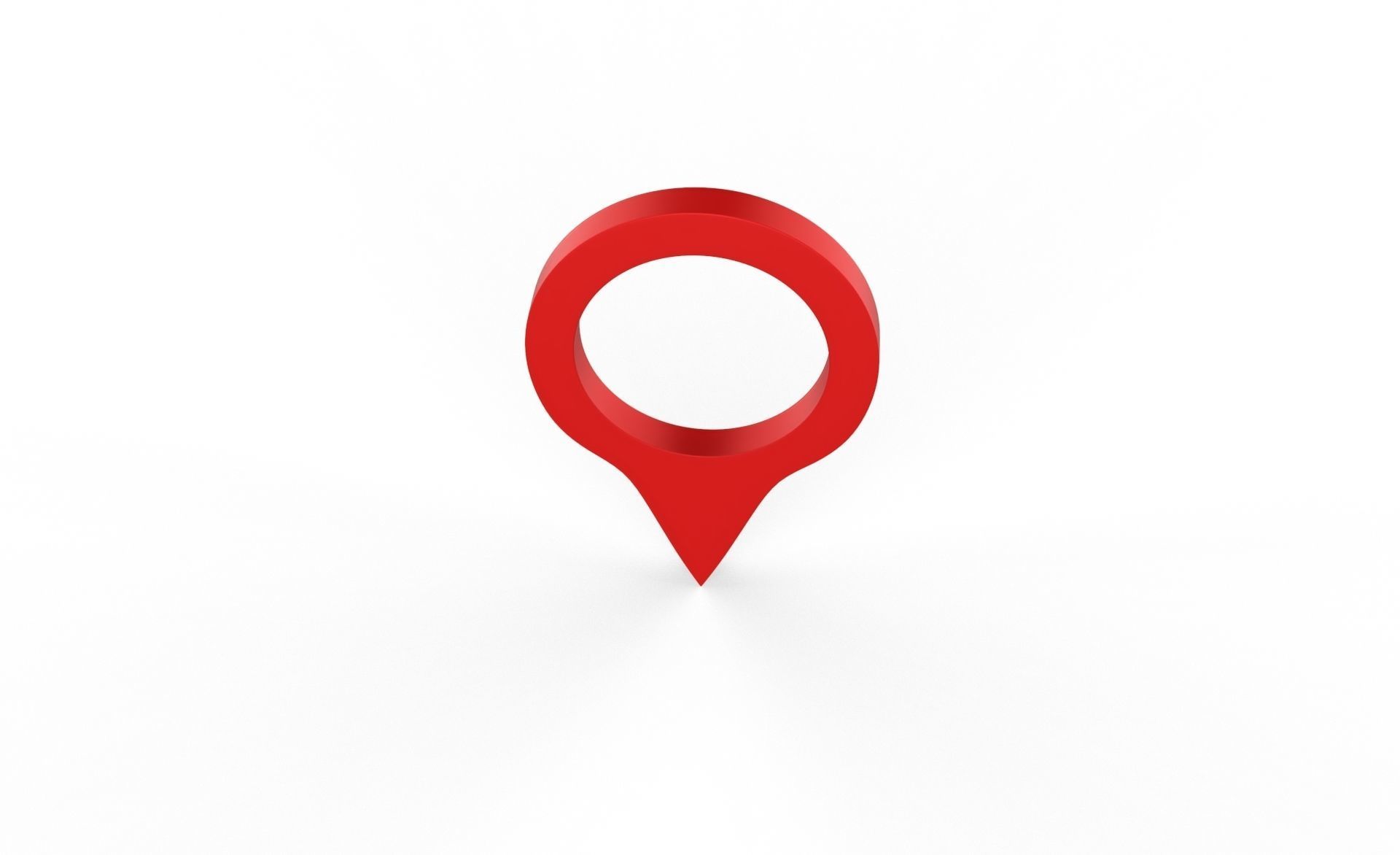 Pin 005 - Map Pointer Basic Red Low-poly 3D model_1