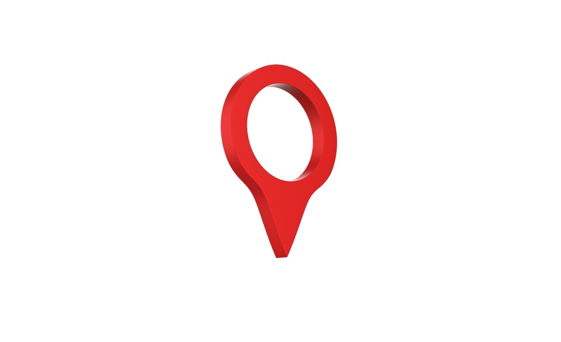 Pin 005 - Map Pointer Basic Red Low-poly 3D model_2