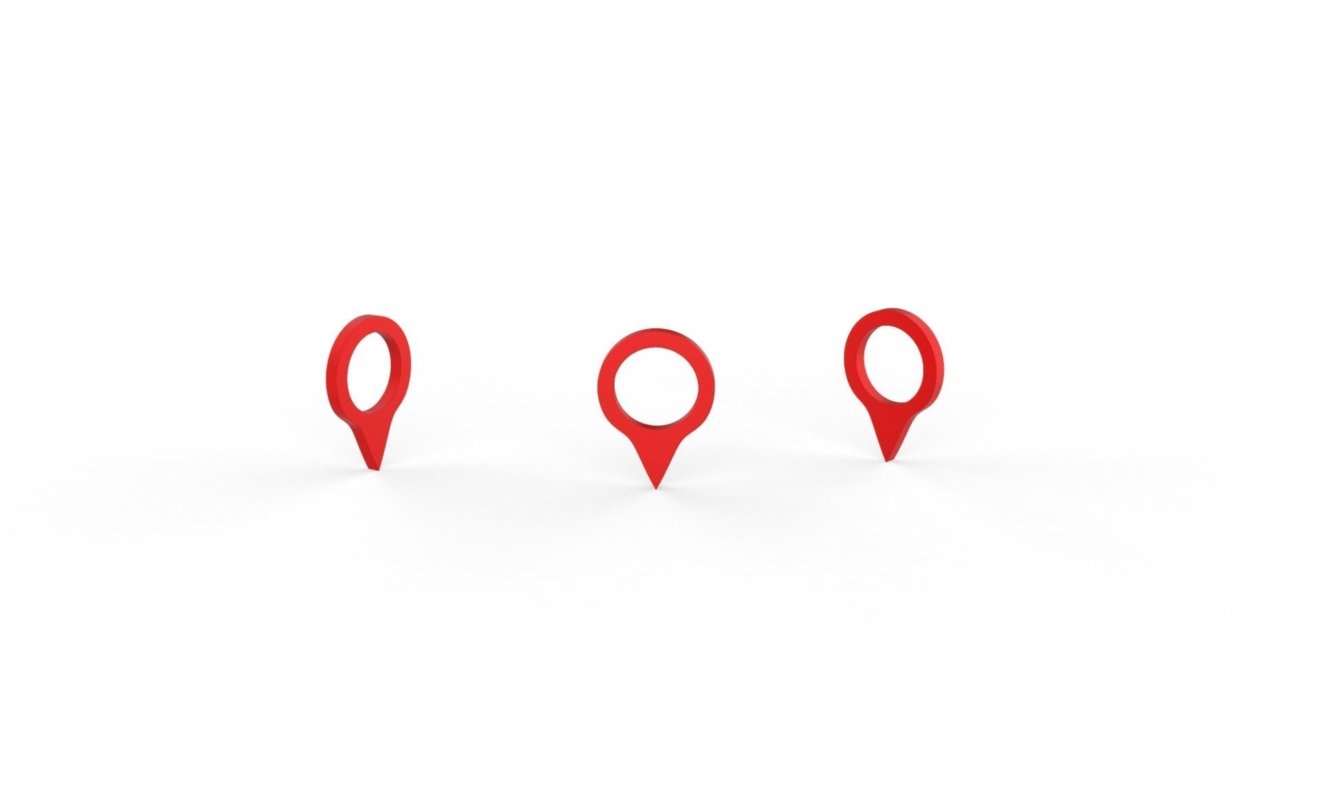 Pin 005 - Map Pointer Basic Red Low-poly 3D model_4