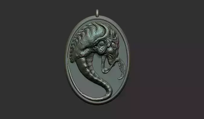 Alien Pendant 3D print model