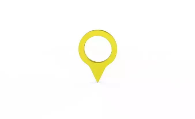 Pin 005 - Map Pointer Basic Yellow