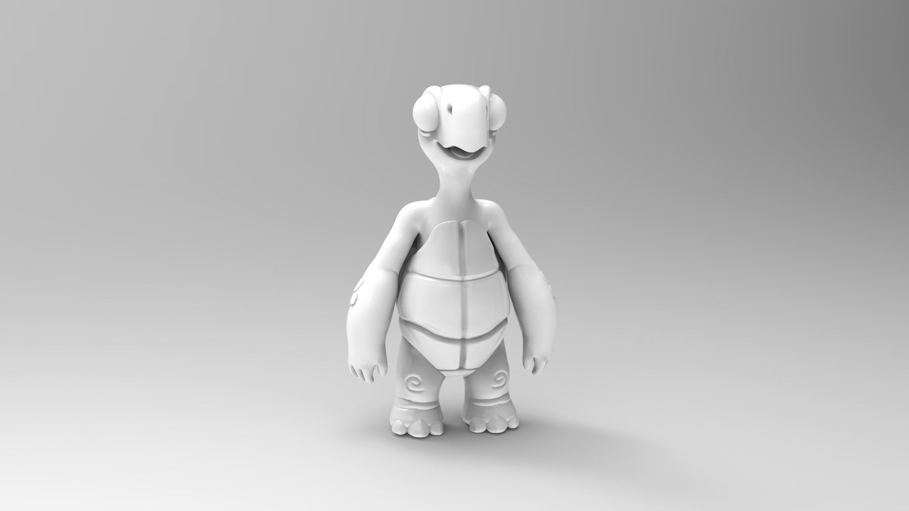 Cartoon Turtle 3D model_2