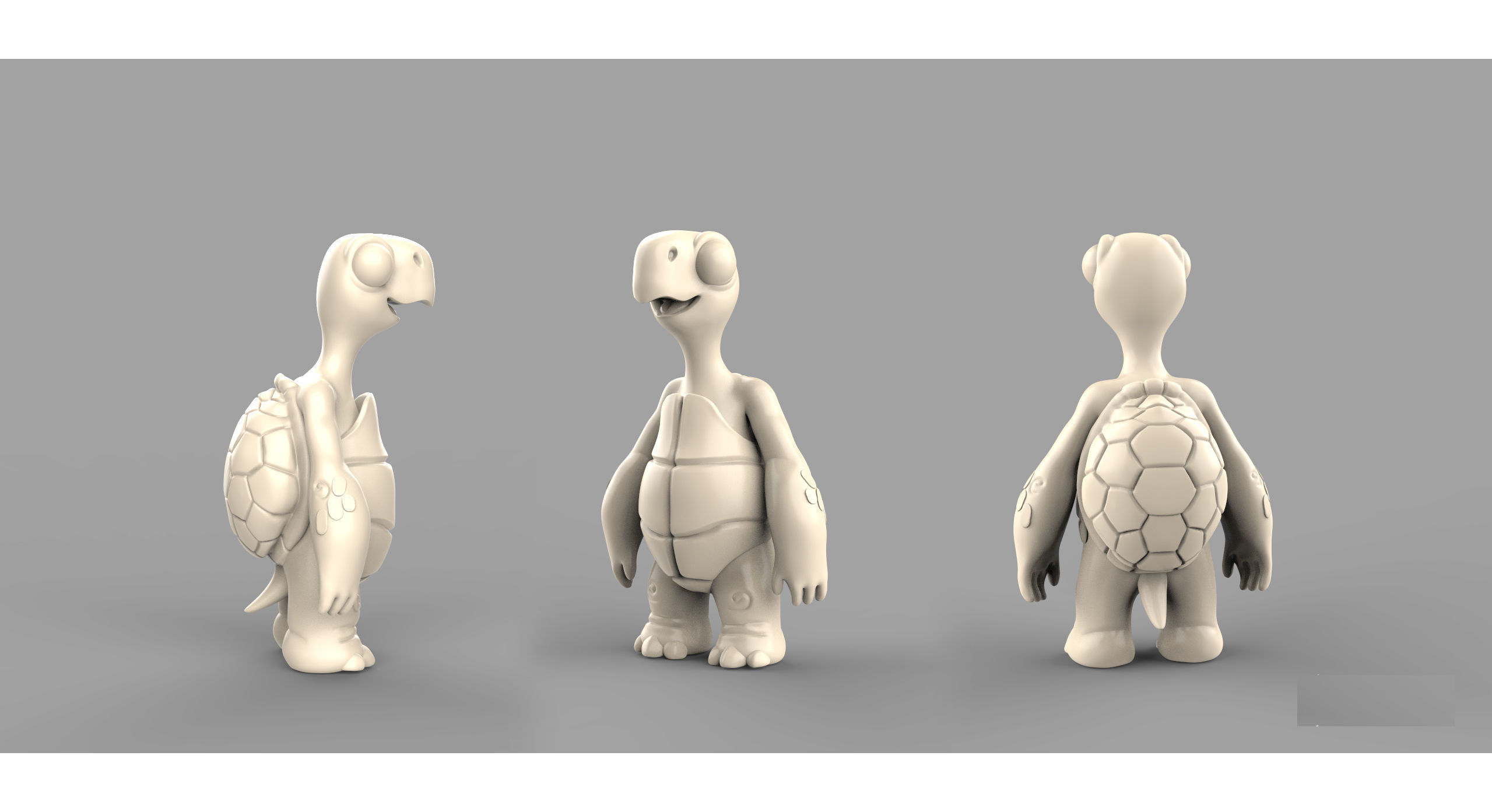 Cartoon Turtle 3D model_1