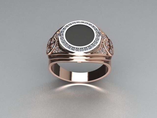 men ring 3D print model_2