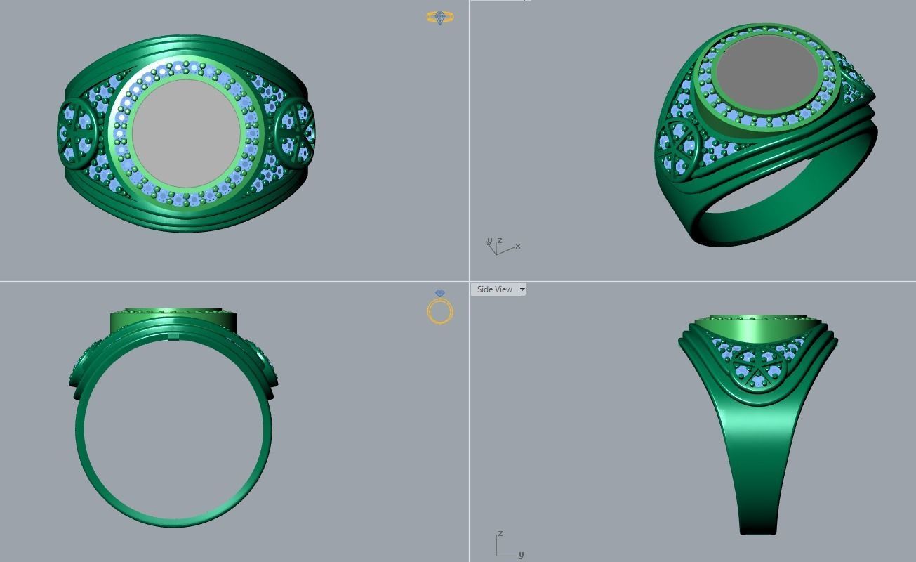 men ring 3D print model_3