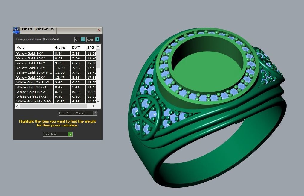 men ring 3D print model_4