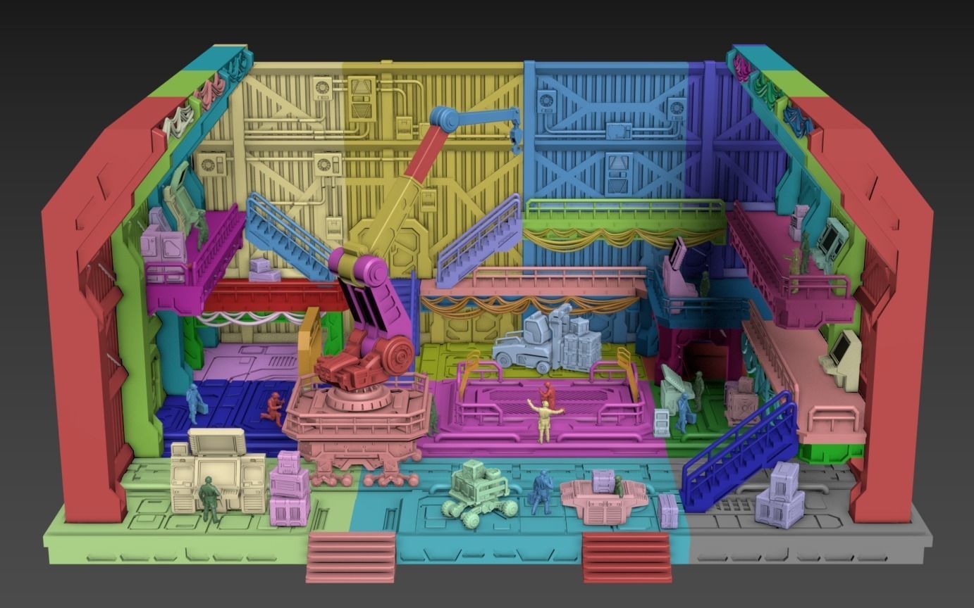 Repair Bay Set Plus Mech 3D print model_5