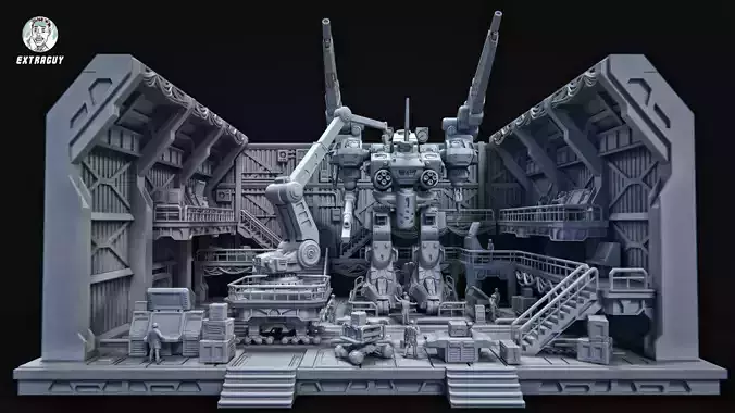 Repair Bay Set Plus Mech 3D print model