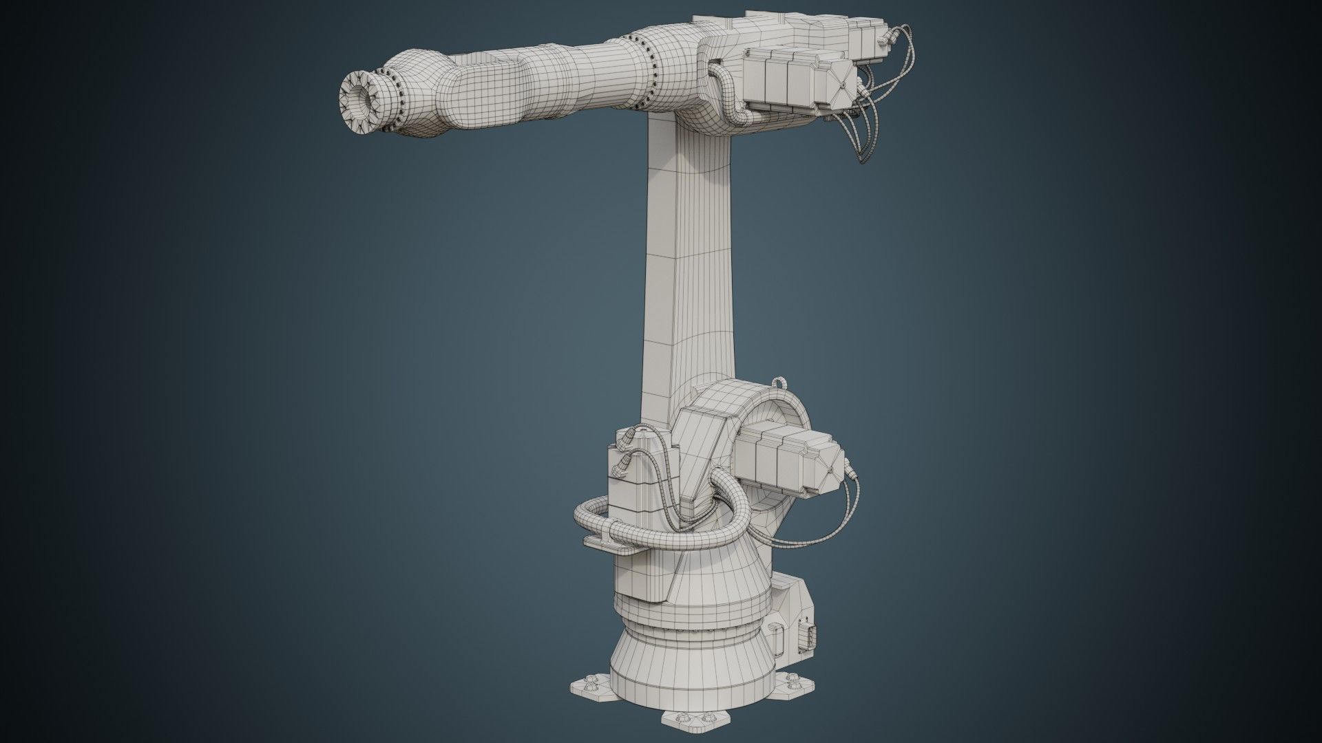 Industrial Robot 4A Low-poly 3D model_8