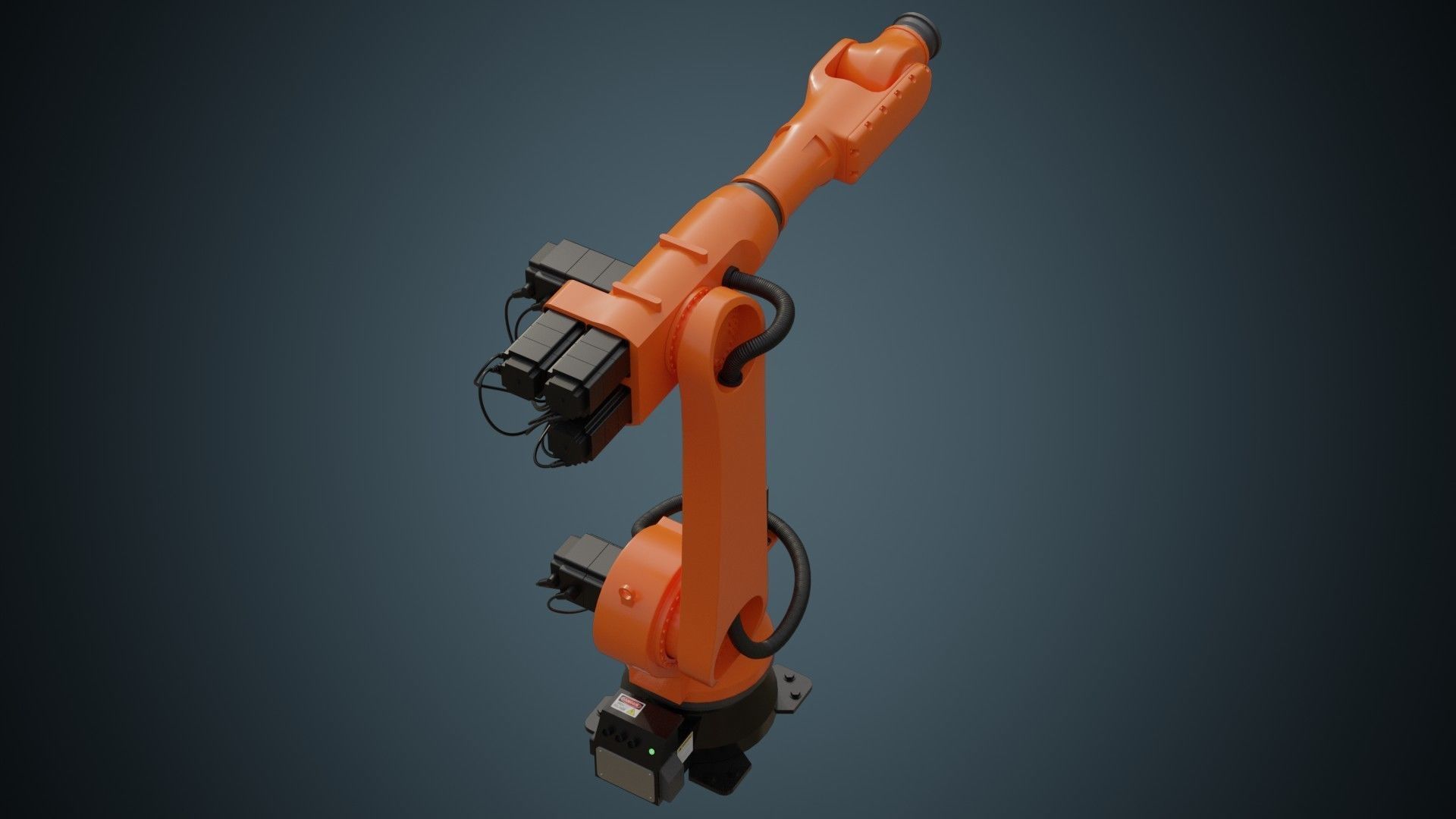 Industrial Robot 4A Low-poly 3D model_5