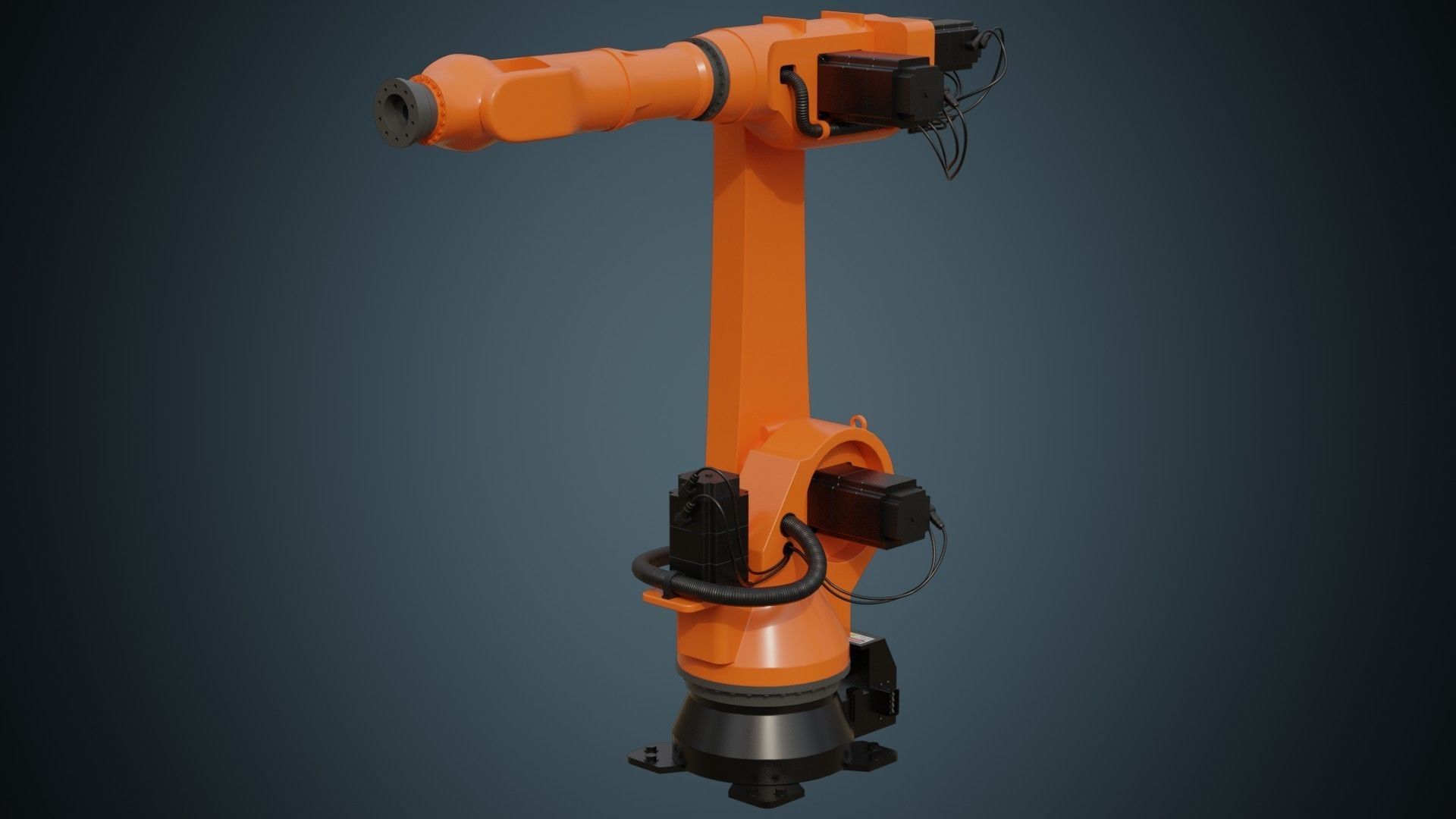 Industrial Robot 4A Low-poly 3D model_3