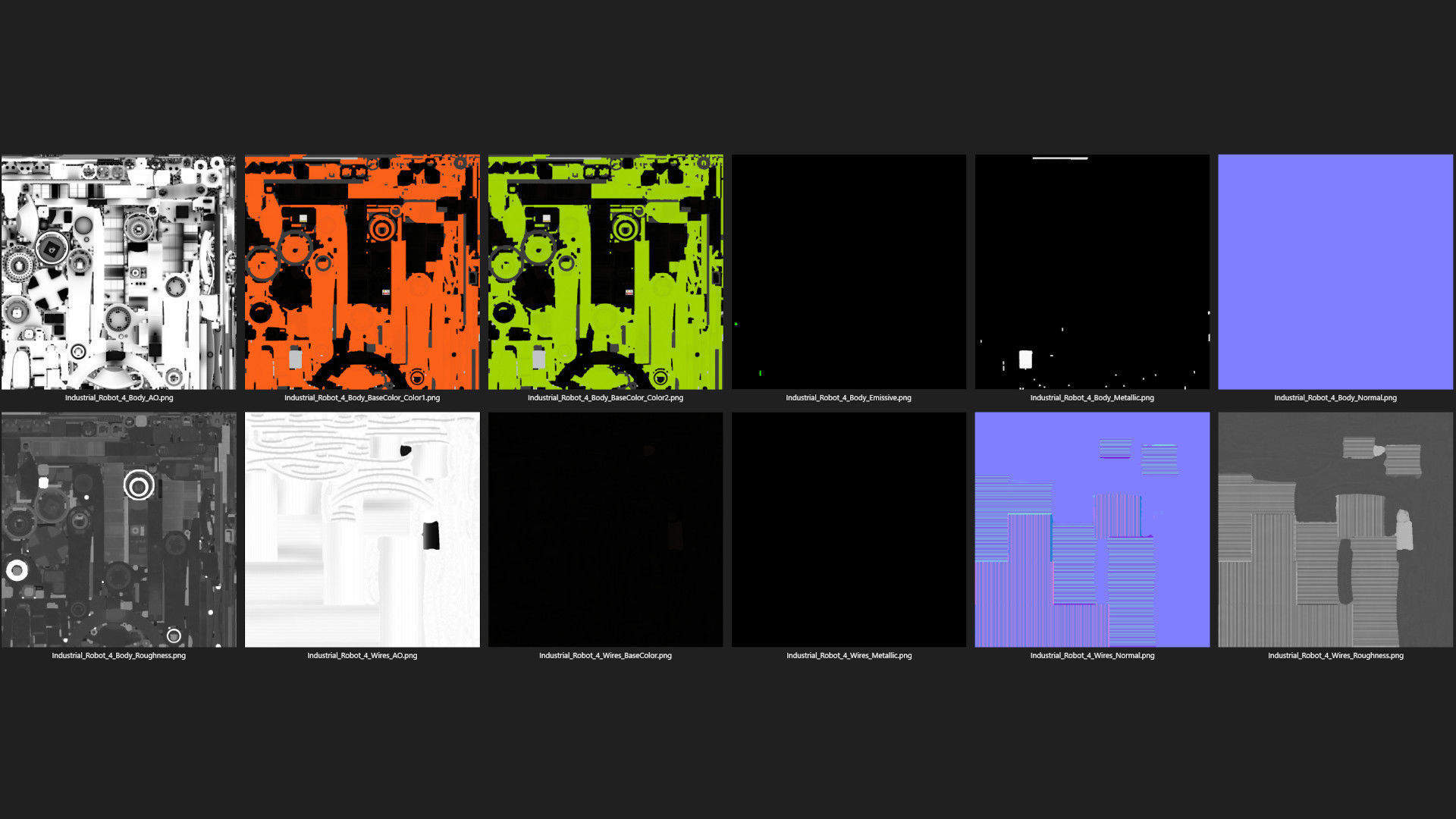 Industrial Robot 4A Low-poly 3D model_12