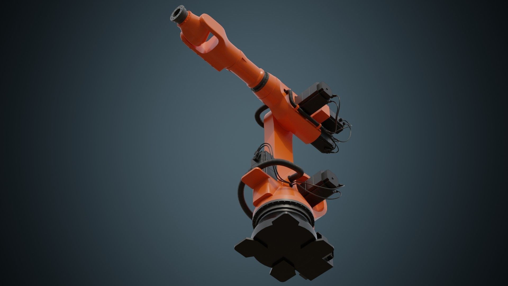 Industrial Robot 4A Low-poly 3D model_7