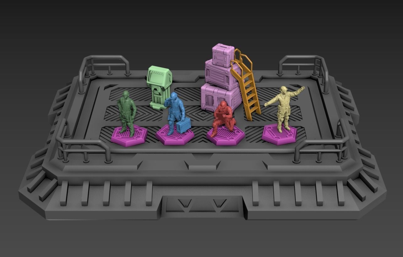 Broken Axe Mech 100mm 3D print model_6