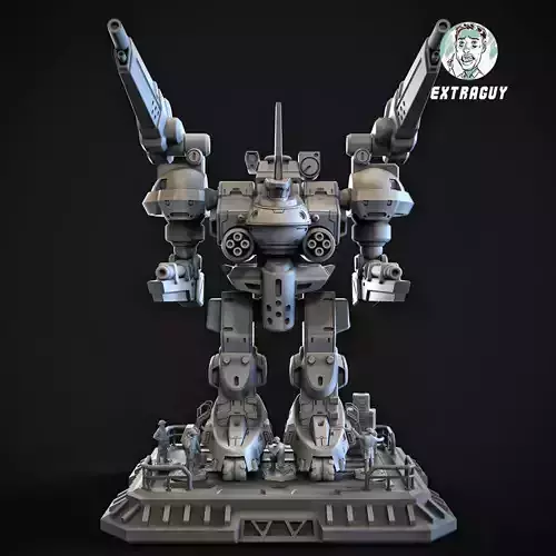 Broken Axe Mech 100mm 3D print model