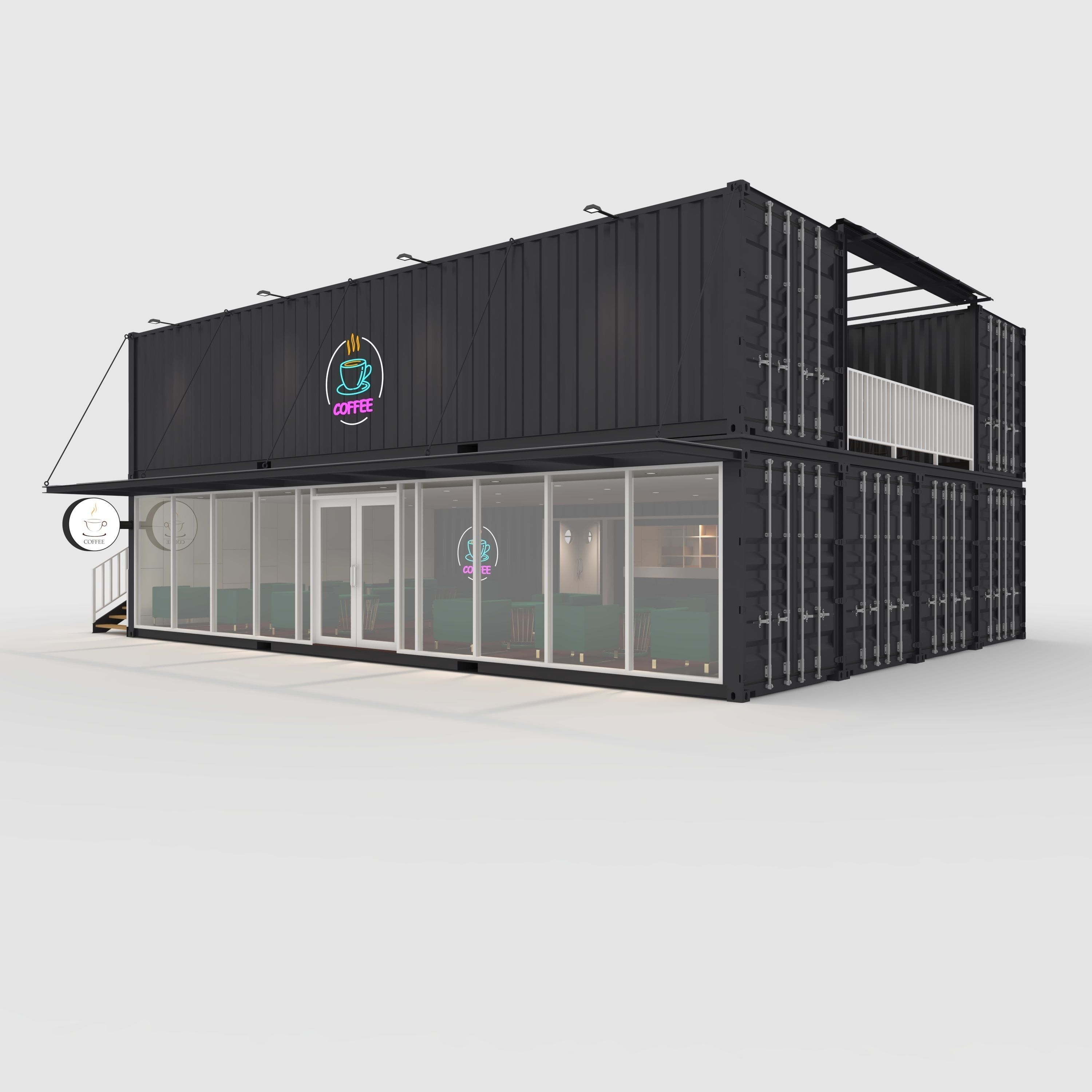 Container Cafe 13 3D model_4