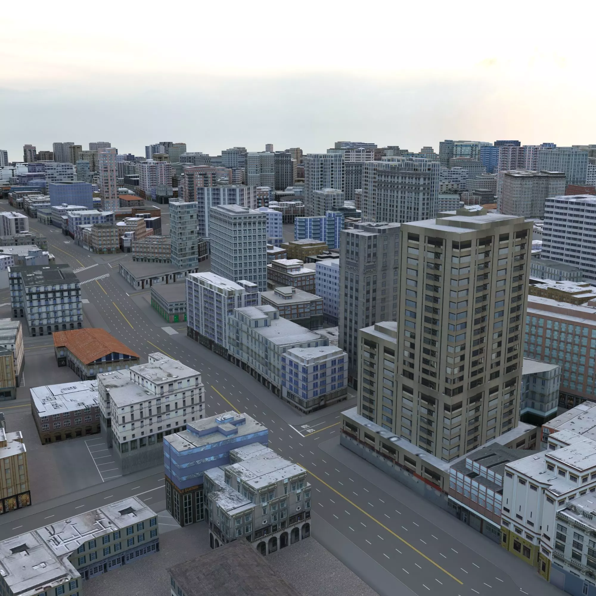City 104 Low-poly 3D model