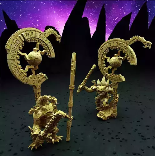 Celestial Hosts - Star frog astral banner bearer 3D print model