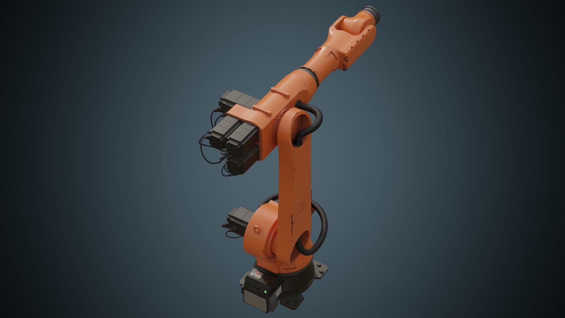 Industrial Robot 4B Low-poly 3D model_5