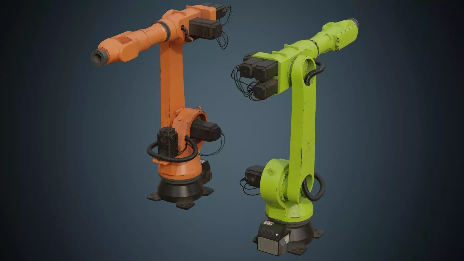 Industrial Robot 4B Low-poly 3D model_0