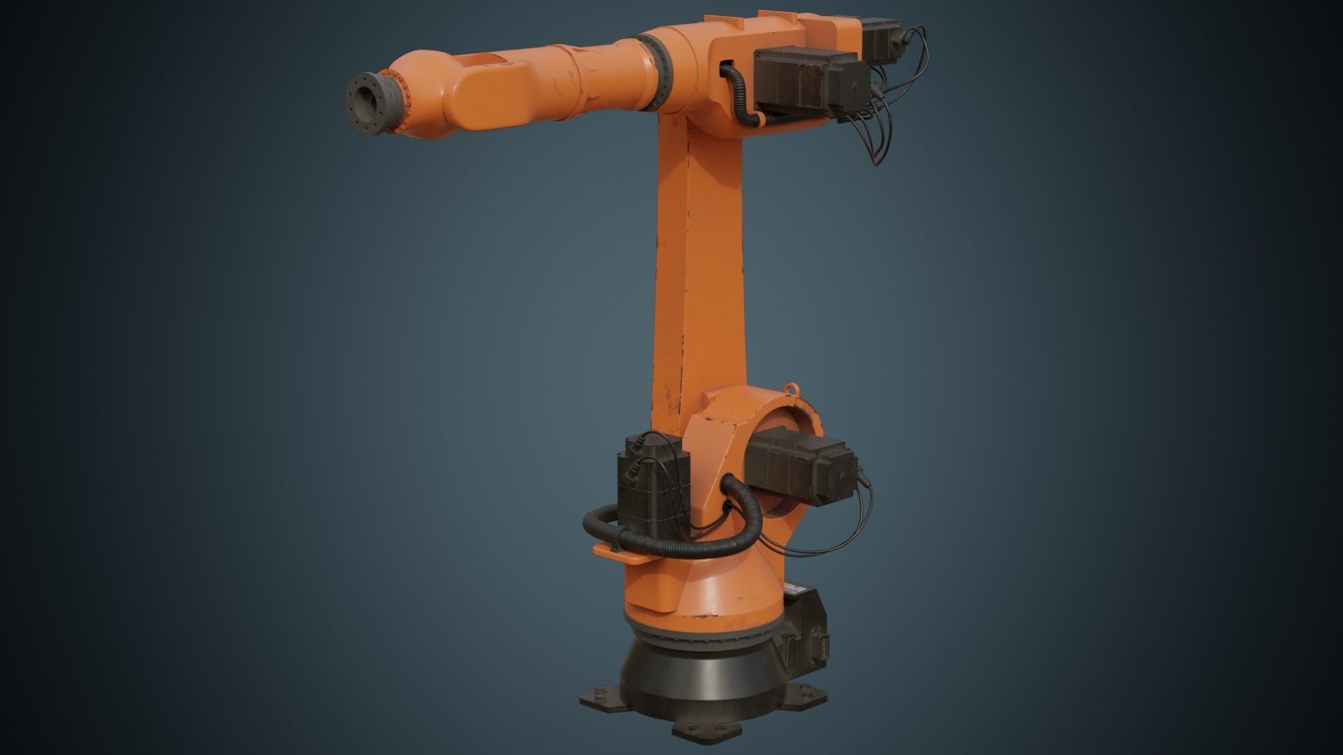 Industrial Robot 4B Low-poly 3D model_3