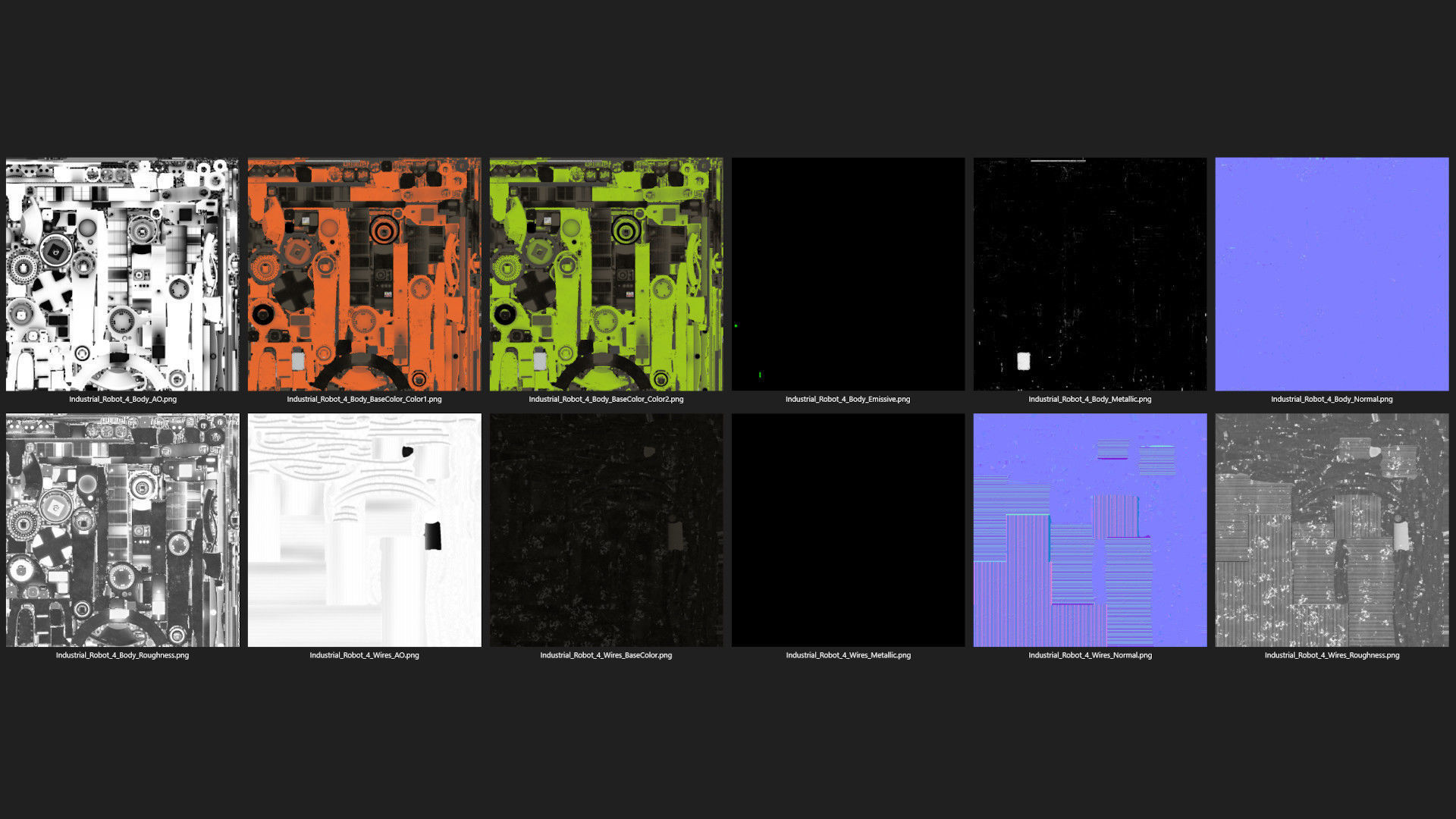 Industrial Robot 4B Low-poly 3D model_12