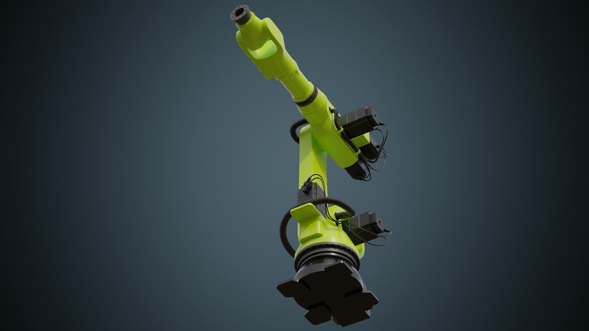 Industrial Robot 4 Basic Low-poly 3D model_4