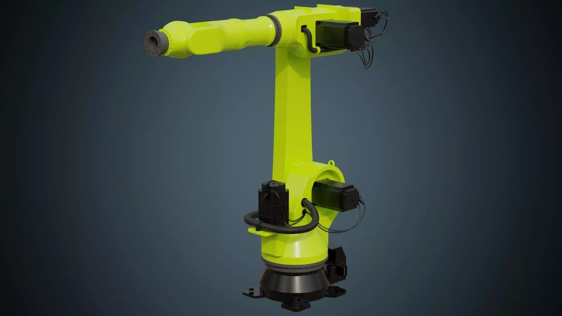 Industrial Robot 4 Basic Low-poly 3D model_0