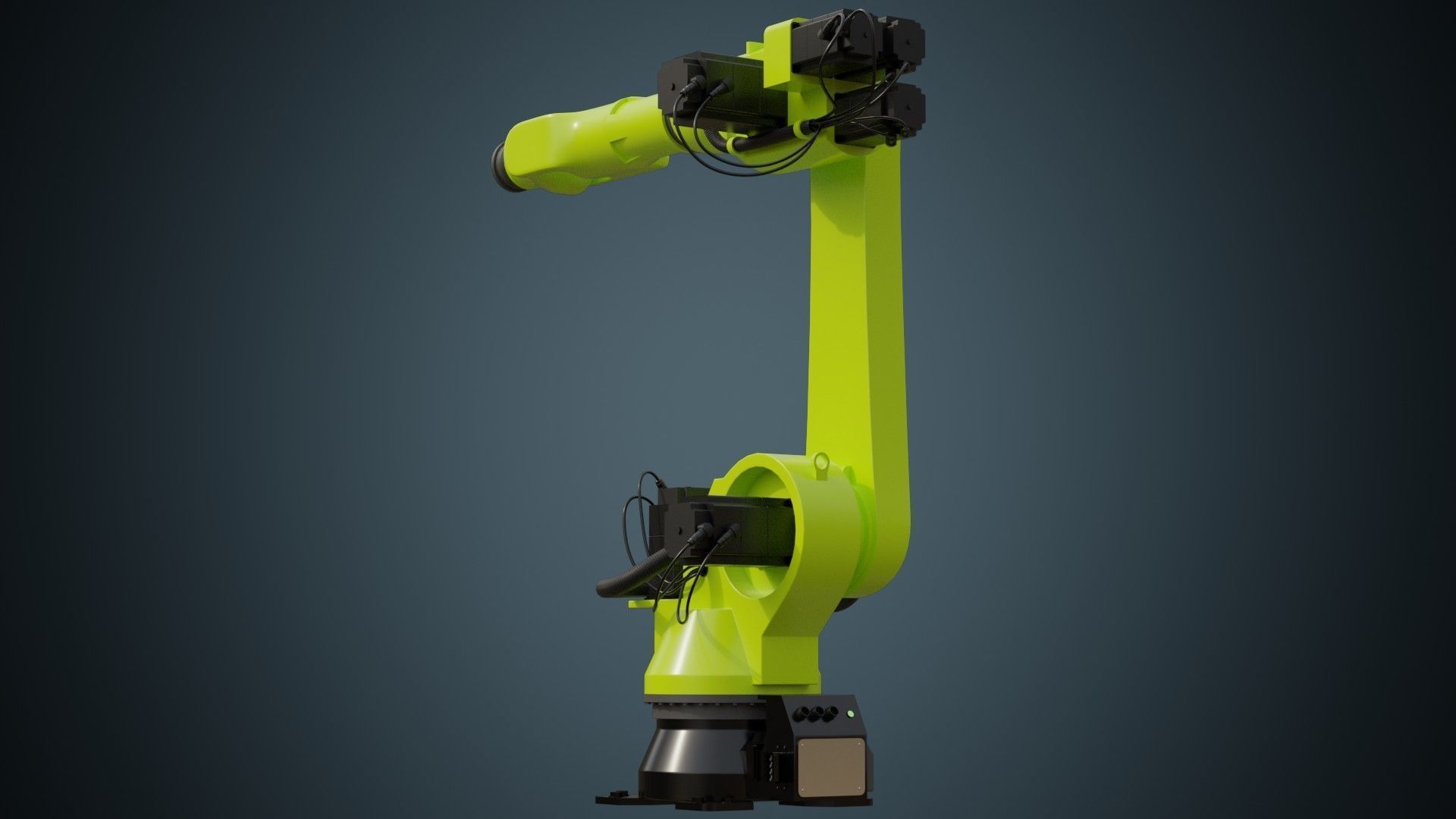 Industrial Robot 4 Basic Low-poly 3D model_3