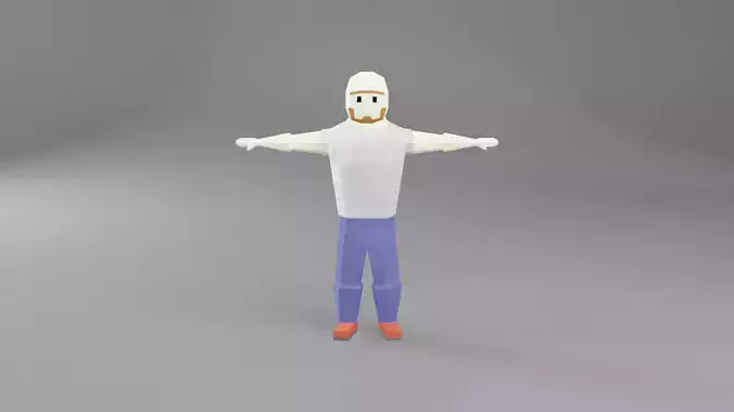 Lowpoly 3D Male Character Model