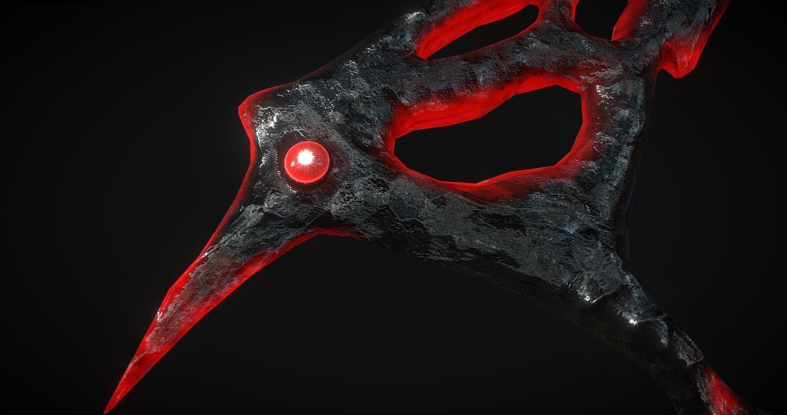 Demonic Scythe - Game Ready Low-poly 3D model_2
