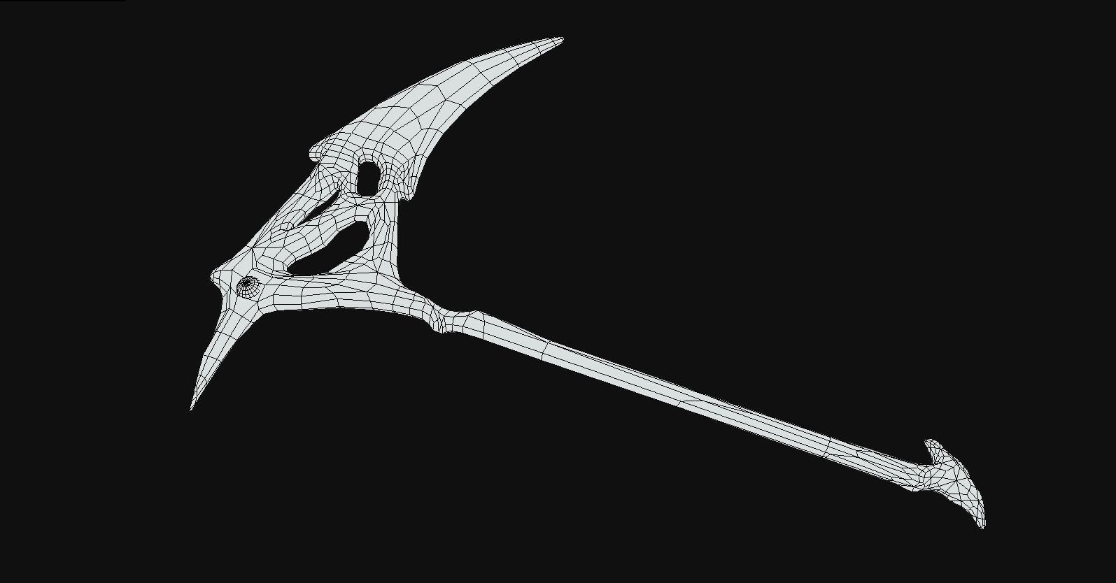 Demonic Scythe - Game Ready Low-poly 3D model_3