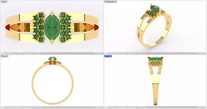 Digital Preciousness Custom-made ring in 3D modeling