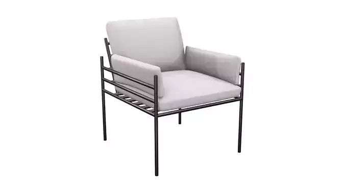 Accent Chairs Modern Gray Metal