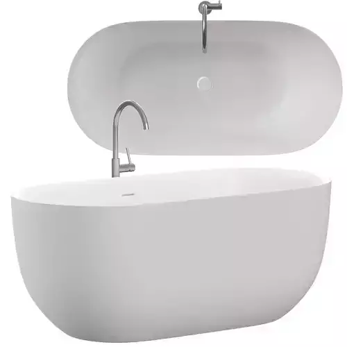 Kurv 1500 Freestanding Bath Matt White