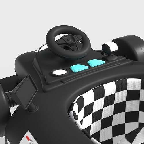 FOLDABLE BABY PUSH WALKER 3D model 6