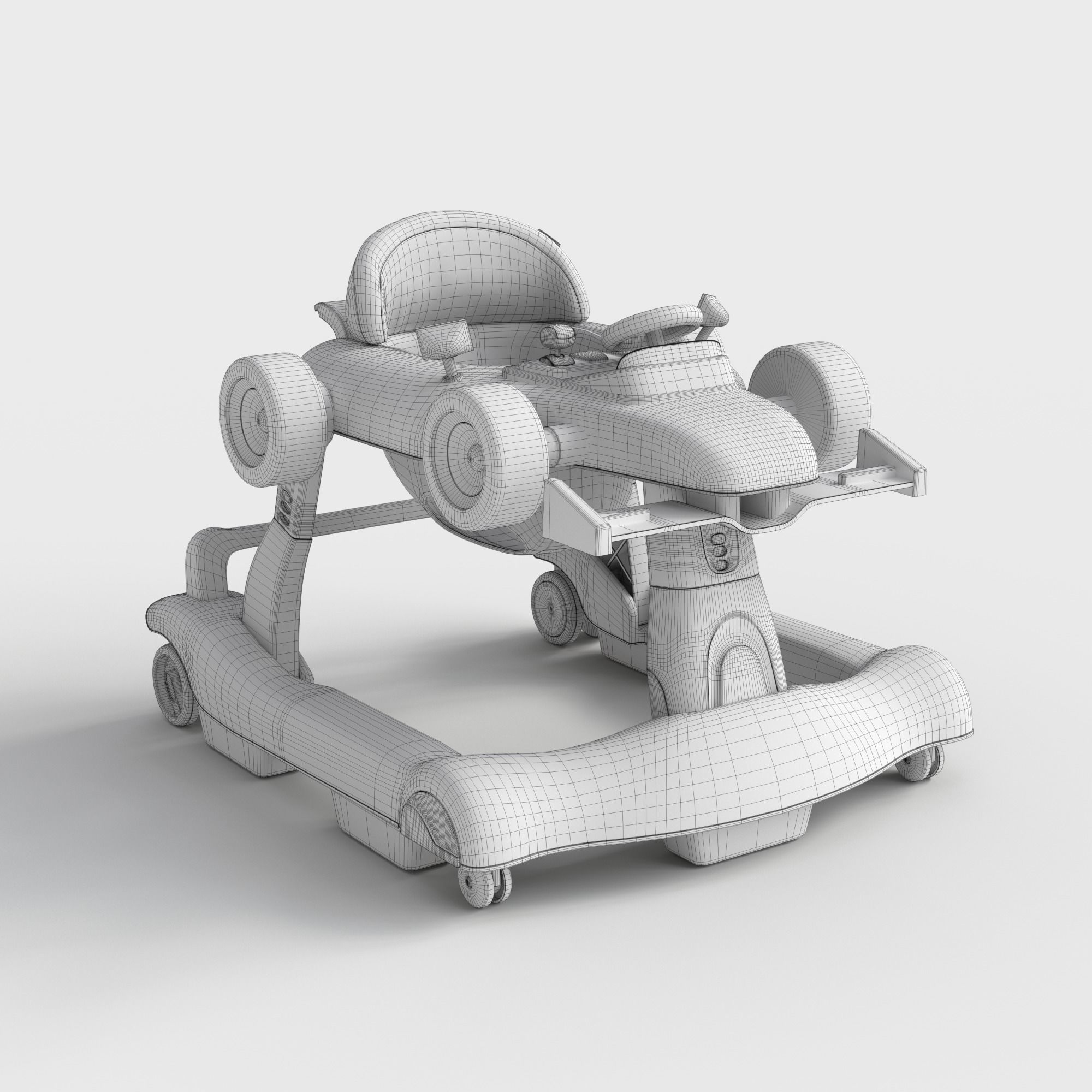 FOLDABLE BABY PUSH WALKER 3D model_6