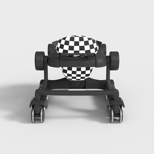 FOLDABLE BABY PUSH WALKER 3D model 4