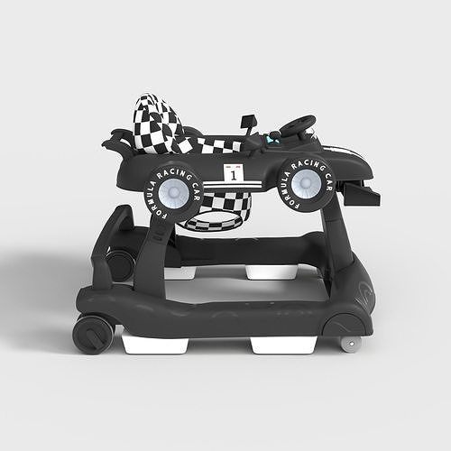 FOLDABLE BABY PUSH WALKER 3D model 3