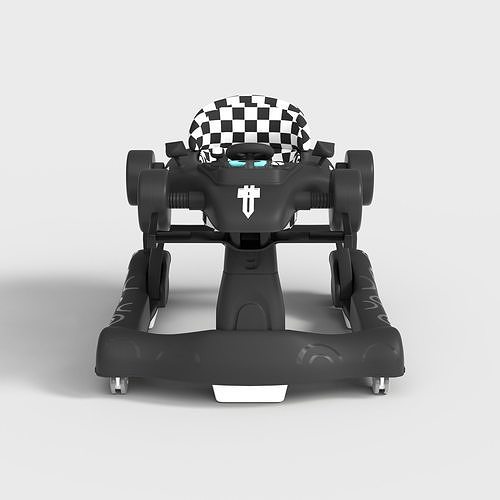 FOLDABLE BABY PUSH WALKER 3D model 2