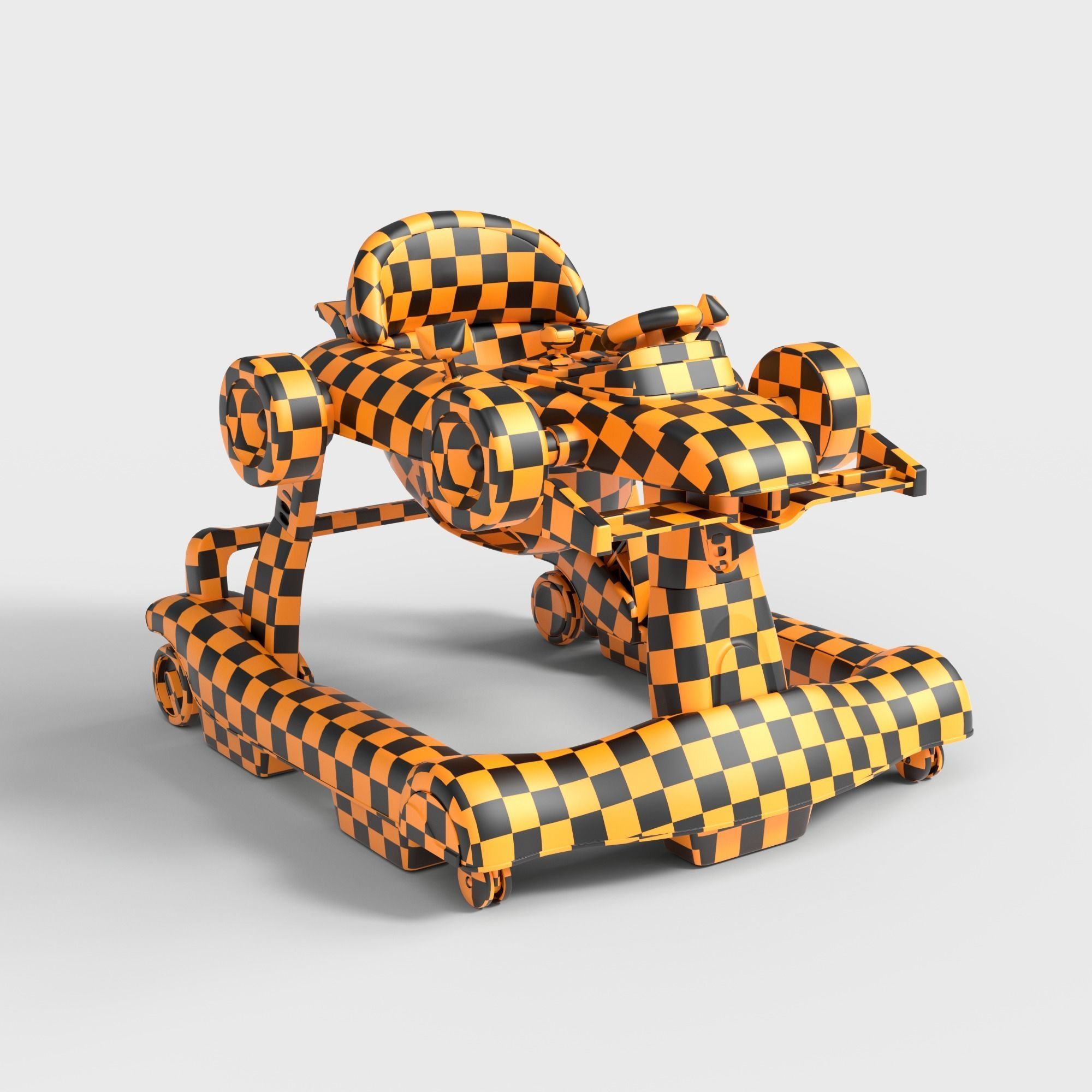 FOLDABLE BABY PUSH WALKER 3D model_7