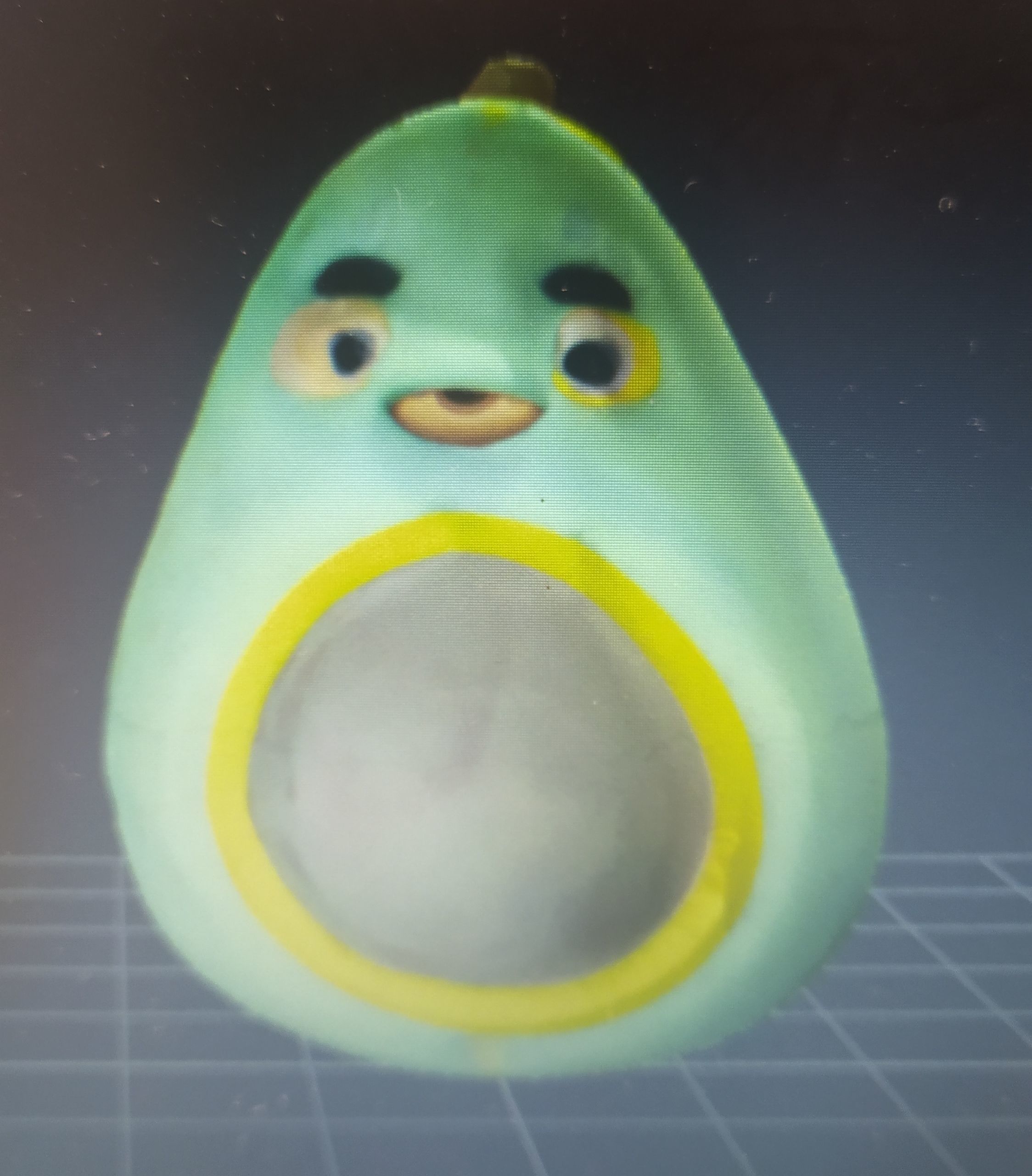 plush avocado Low-poly 3D model_4