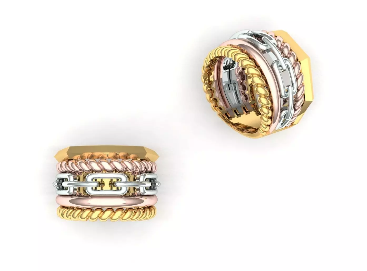 Portofino womens ring 3D print model
