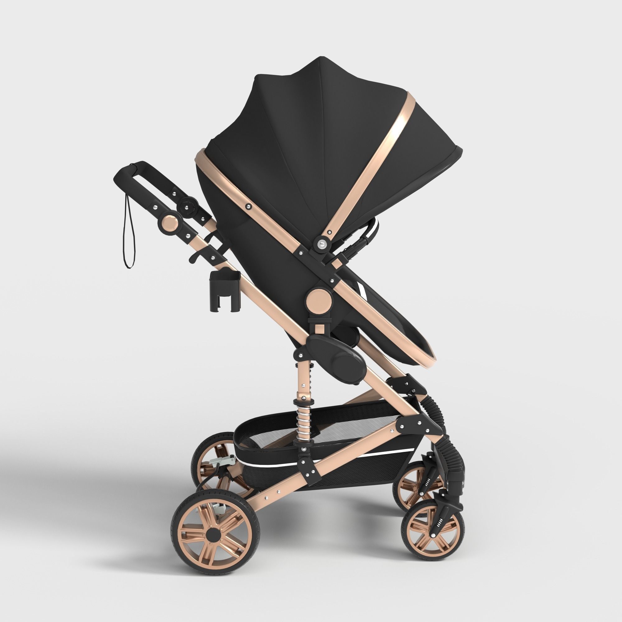 FOLDABLE PRAM STROLLER  3D model_2
