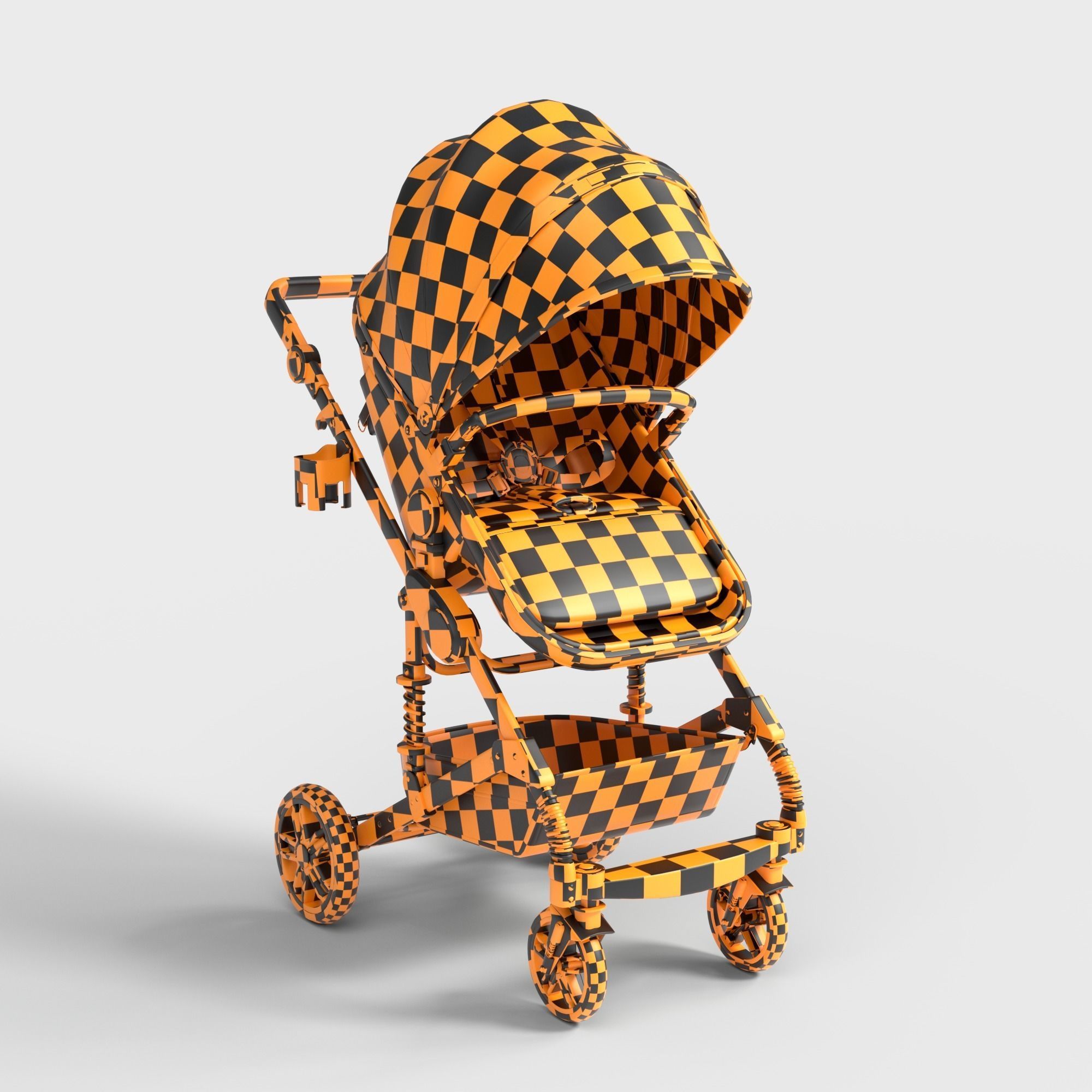 FOLDABLE PRAM STROLLER  3D model_7