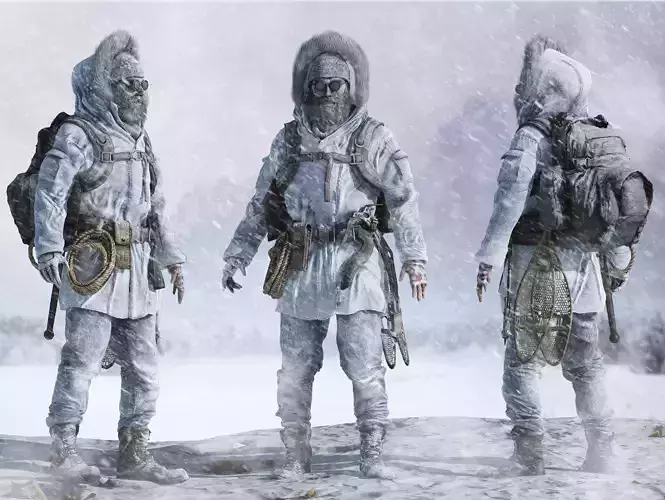 Snow Survivor Low-poly 3D model