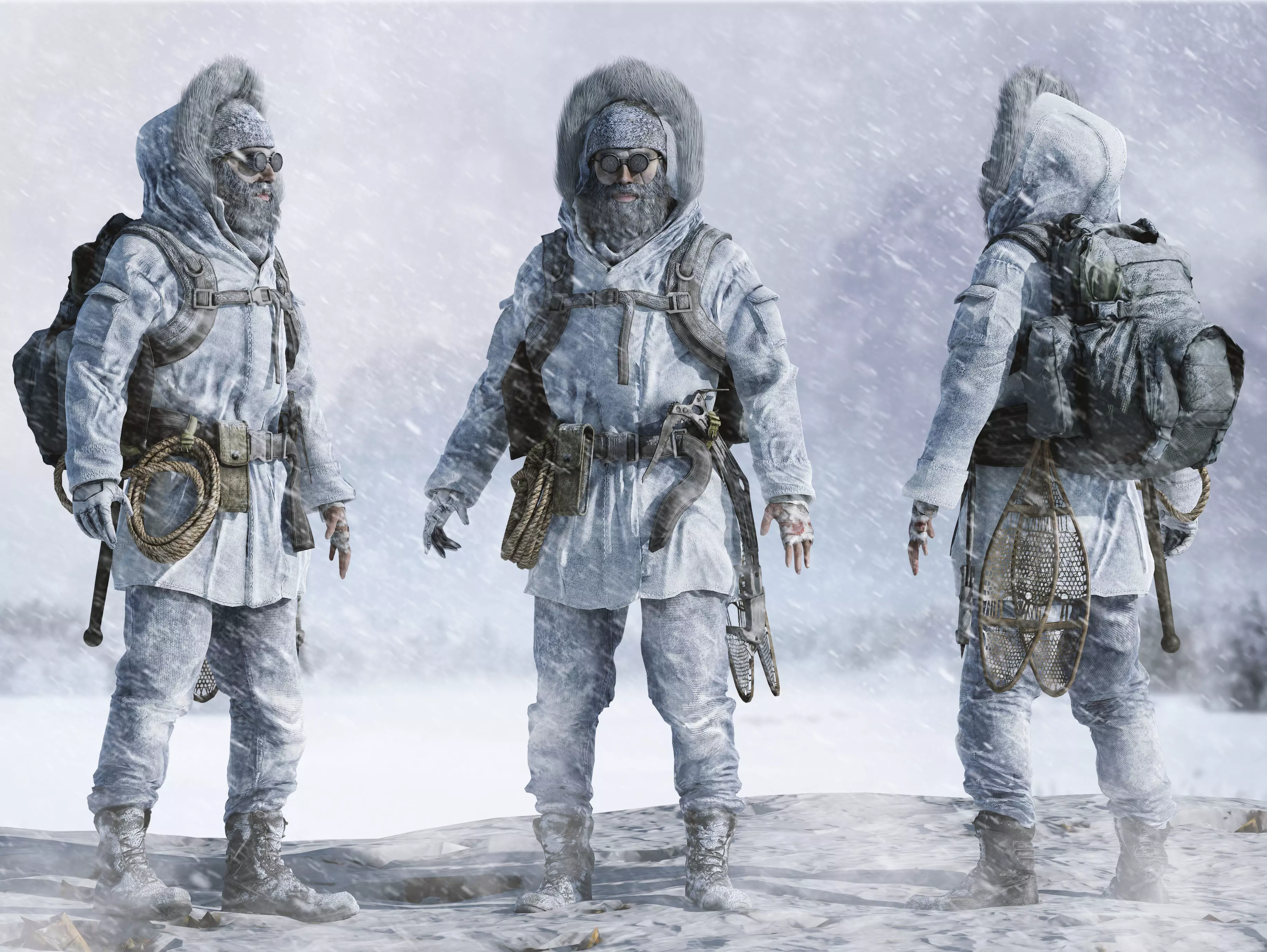 Snow Survivor Low-poly 3D model_0