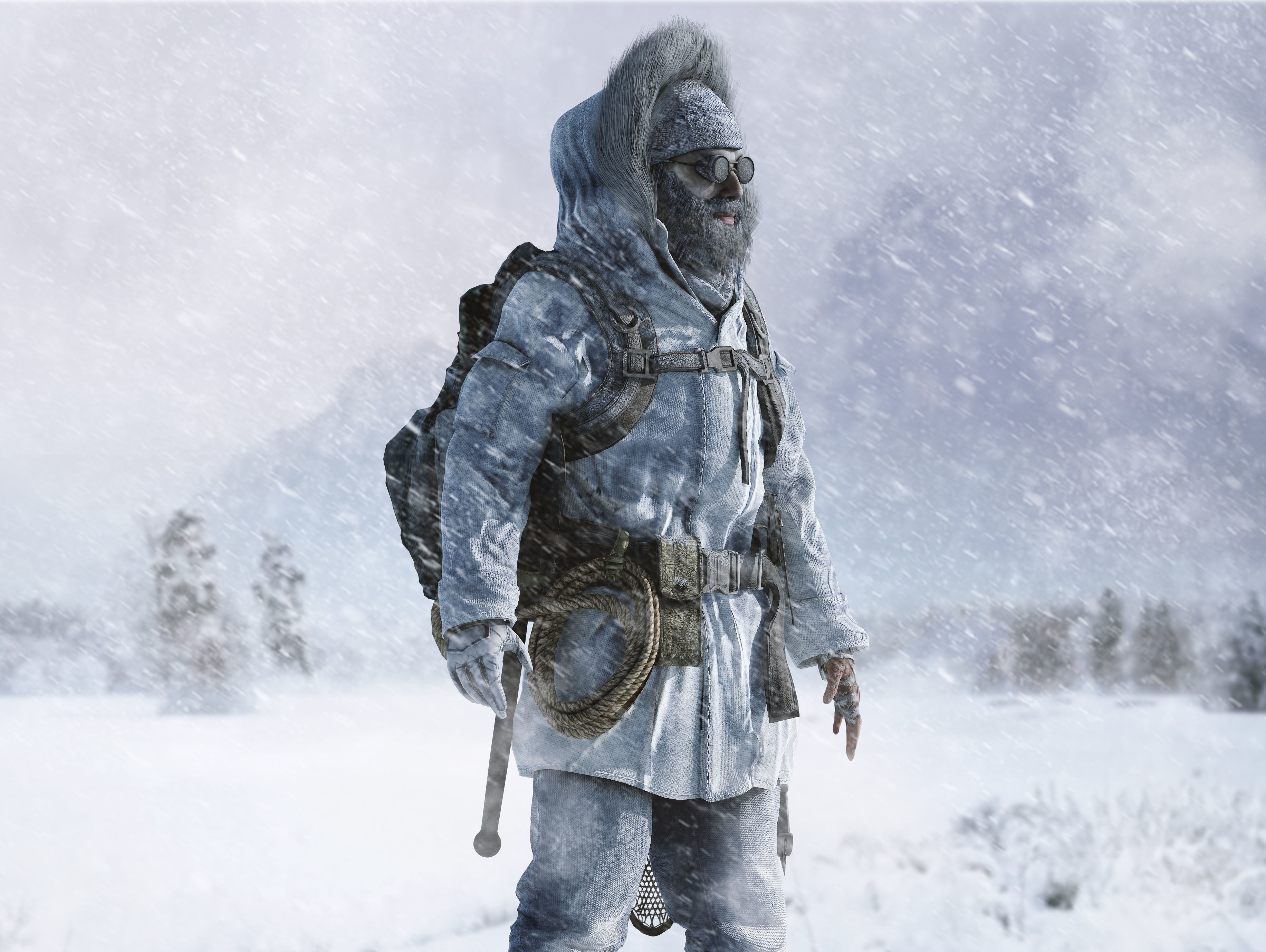 Snow Survivor Low-poly 3D model_4